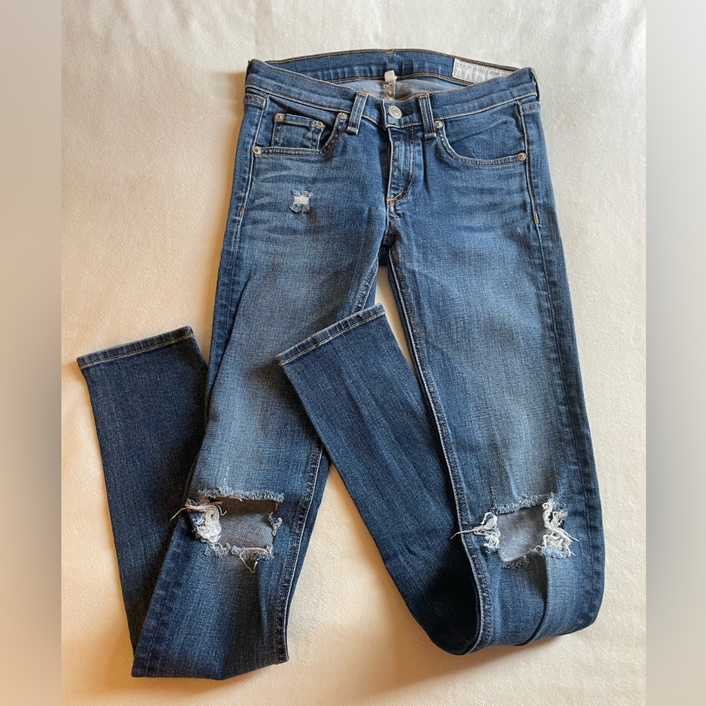 Rag and Bone Distressed Skinny Jean